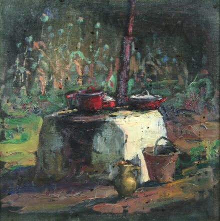 Bozsó János (1922-1998): Udvari kemence