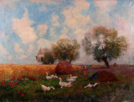 Olgyay Ferenc (1872-1932): Magyar táj libákkal