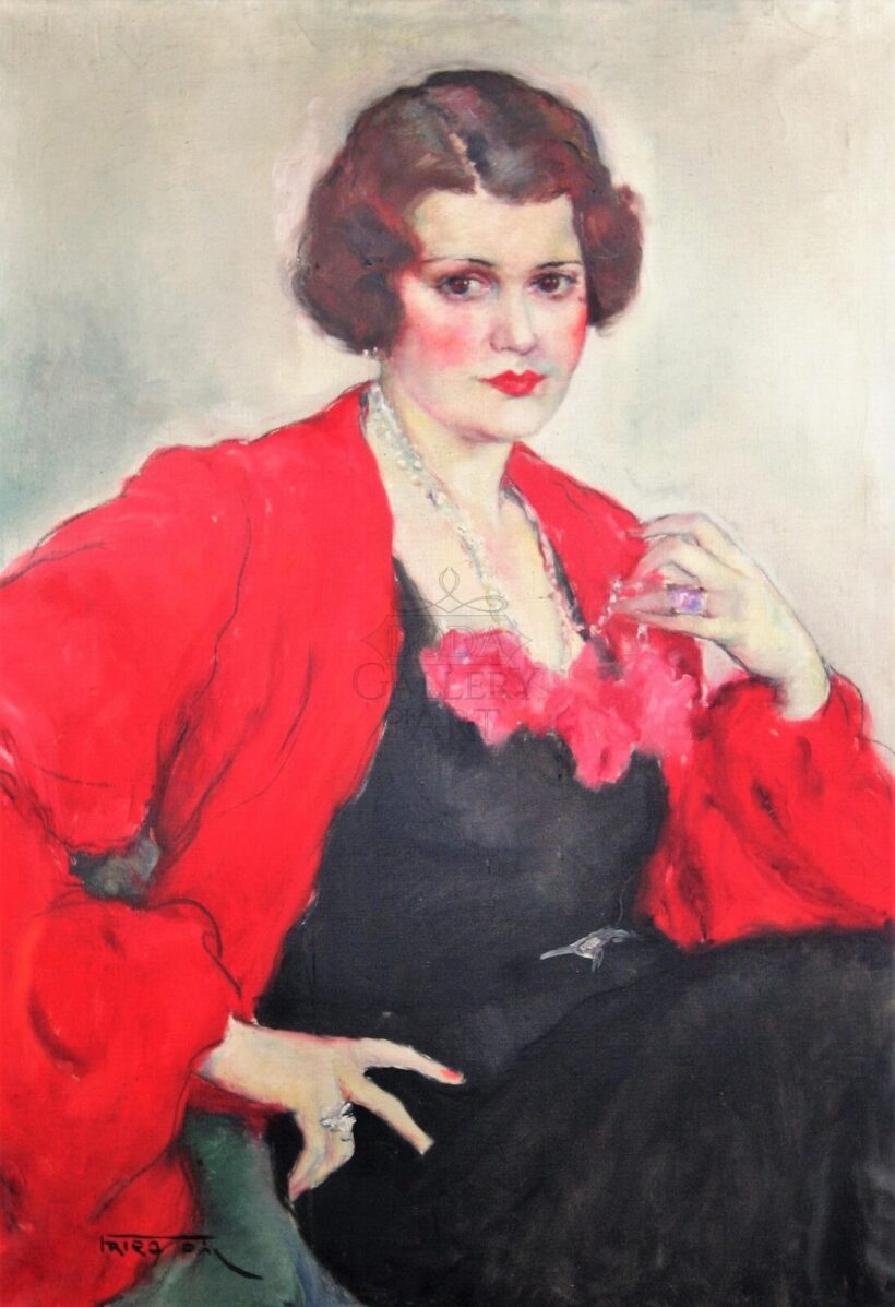 Fried Pál (1893-1976): Piros blúzos nő
