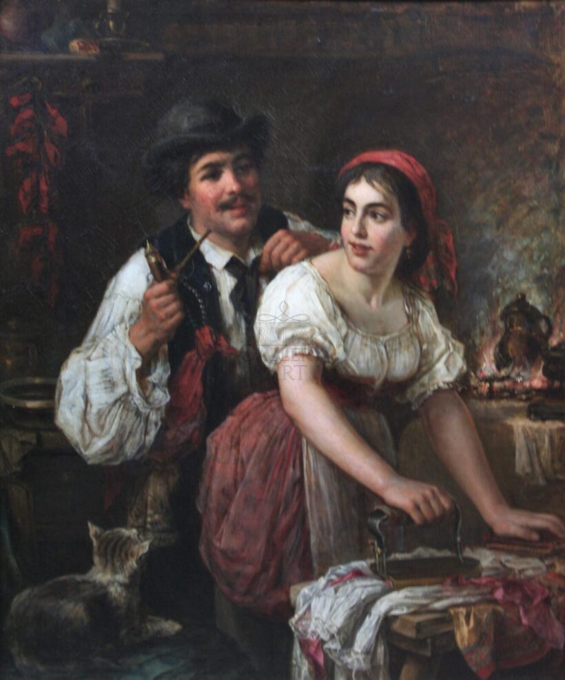 Bruck Lajos (1846-1910): Udvarlás