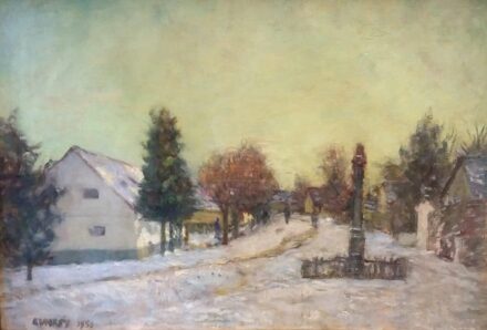 Kunffy Lajos (1869-1962): Téli utca
