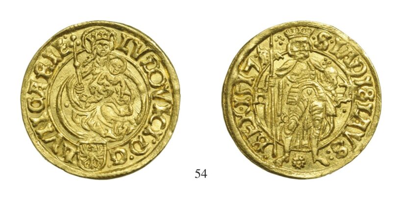 II. Lajos (1516-1526), Aranyforint, Au, 1517, Szeben