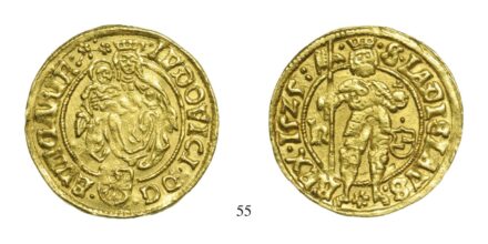 II. Lajos (1516-1526), Aranyforint, Au, 1525, Szeben