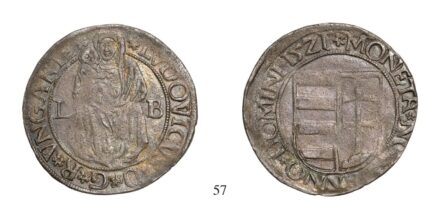II. Lajos (1516-1526), Garas, Ag, 1521, Buda
