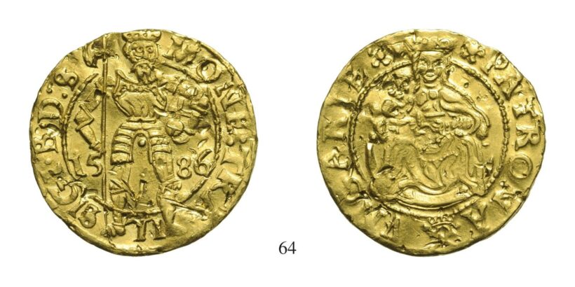 Báthori Zsigmond (1581-1602), Aranyforint, Au, 1586, Szeben