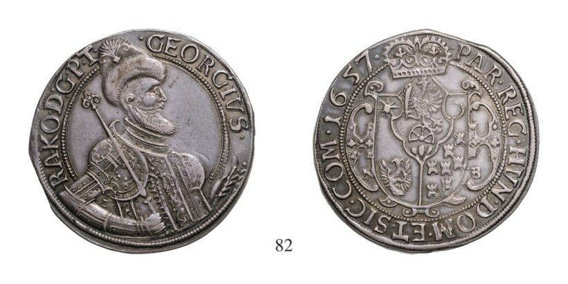 II.Rákóczi György (1648-1660), Tallér, Ag, 1657, Nagybánya