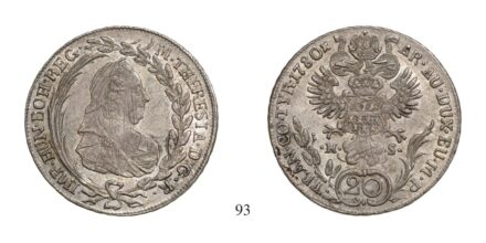 Mária Terézia (1740-1780), 20 Krajcár, Ag, 1780, Gyulafehérvár