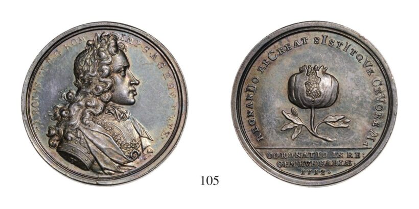 III.Károly (1711-1740), Ezüstérem, Ag, 1712, Nürnberg