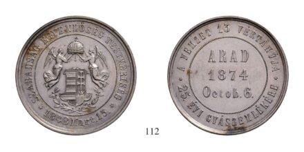 Ferenc József (1848-1916), Ezüstérem, Ag, 1874,