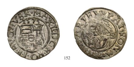Miksa (1564-1576), Denár, Ag, 1575, Kassa