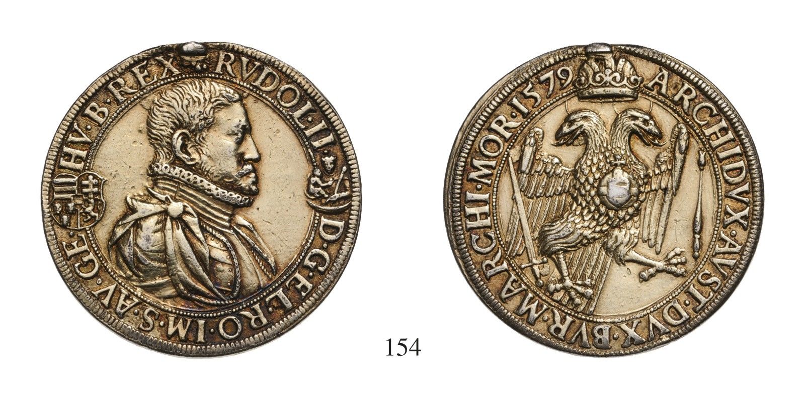 Rudolf (1576-1608), Tallér, Ag, 1579, Körmöcbánya