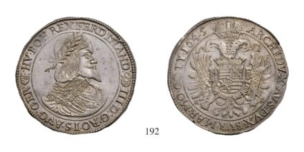 III. Ferdinánd (1637-1657), Tallér, Ag, 1645, Körmöcbánya
