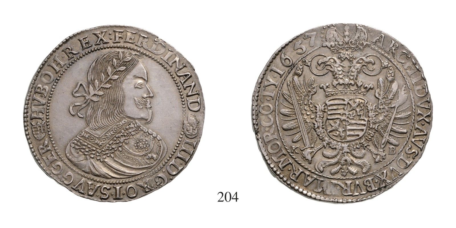 III. Ferdinánd (1637-1657), Tallér, Ag, 1657, Körmöcbánya