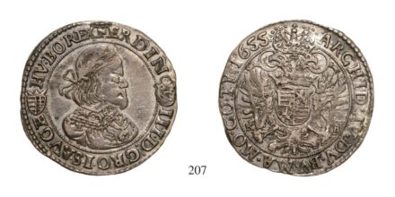 III. Ferdinánd (1637-1657), 1/4 tallér, Ag, 1655, Körmöcbánya