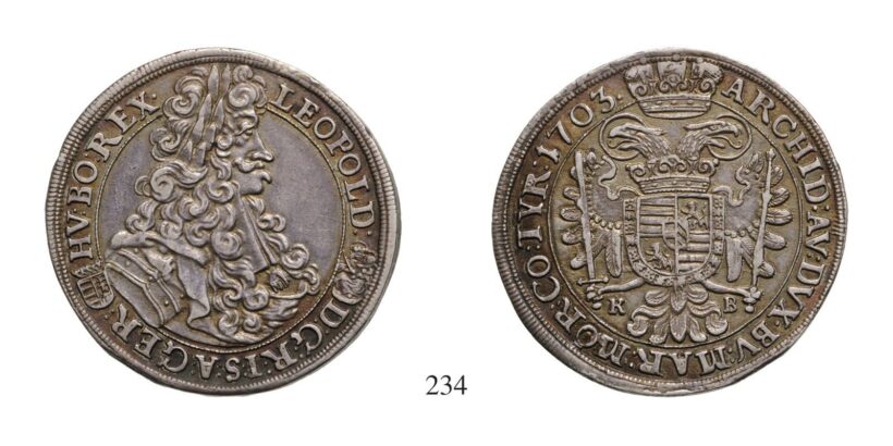 Lipót (1657-1705), 1/2 Tallér, Ag, 1703, Körmöcbánya