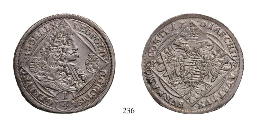 Lipót (1657-1705), 1/4 tallér, Ag, 1701, Körmöcbánya