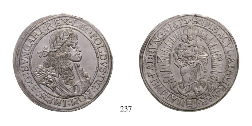 Lipót (1657-1705), Tallér, Ag, 1675, Nagybánya