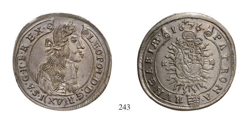 Lipót (1657-1705), XV Krajcár, Ag, 1676, Körmöcbánya