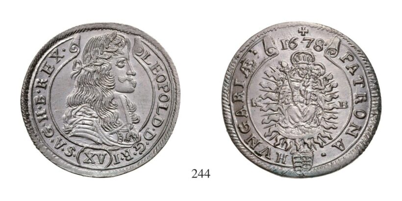 Lipót (1657-1705), XV Krajcár, Ag, 1678, Körmöcbánya