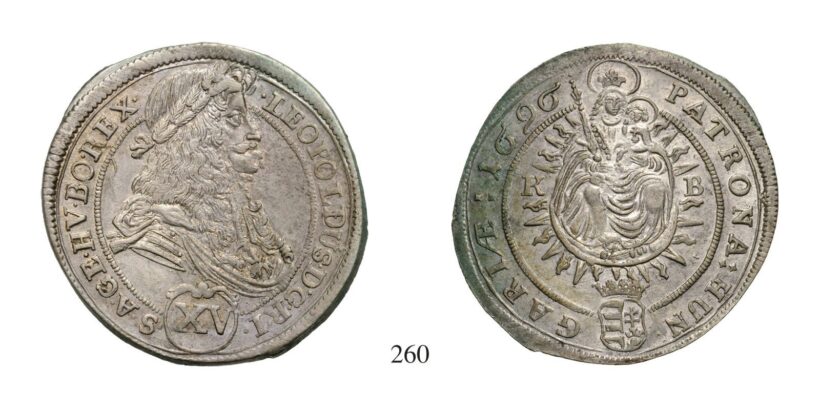 Lipót (1657-1705), XV Krajcár, Ag, 1696, Körmöcbánya