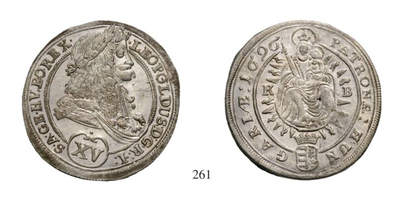 Lipót (1657-1705), XV Krajcár, Ag, 1696, Körmöcbánya