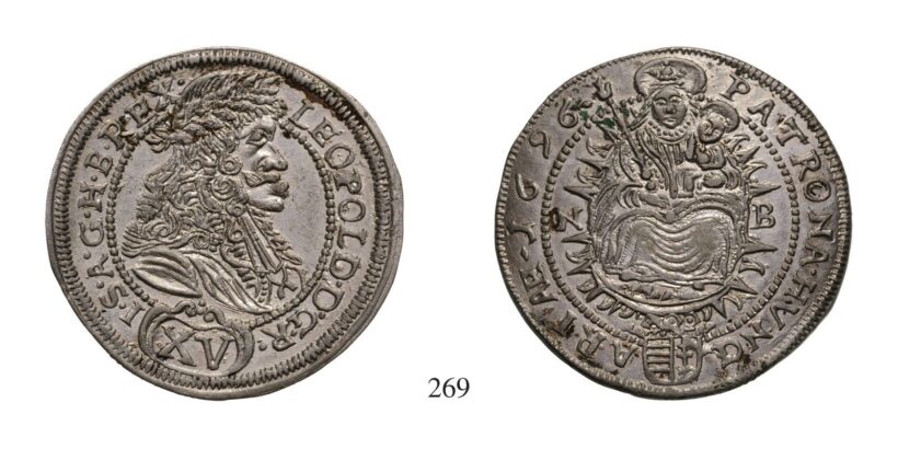 Lipót (1657-1705), XV Krajcár, Ag, 1696, Nagybánya