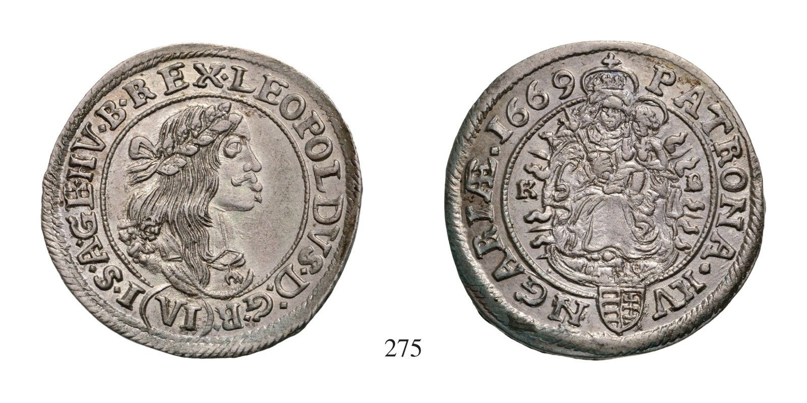 Lipót (1657-1705), VI Krajcár, Ag, 1669,