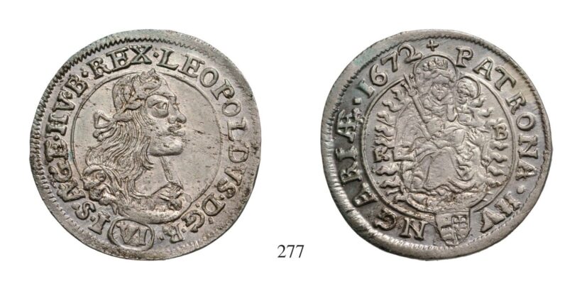 Lipót (1657-1705), VI Krajcár, Ag, 1672,