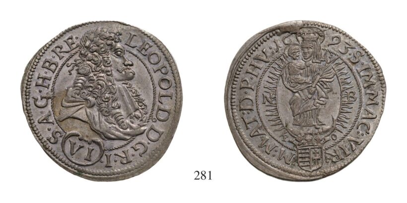 Lipót (1657-1705), VI Krajcár, Ag, 1693, Nagybánya