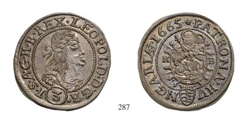 Lipót (1657-1705), 3 Krajcár, Ag, 1665, Körmöcbánya