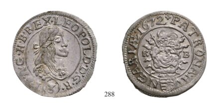 Lipót (1657-1705), 3 Krajcár, Ag, 1672, Körmöcbánya