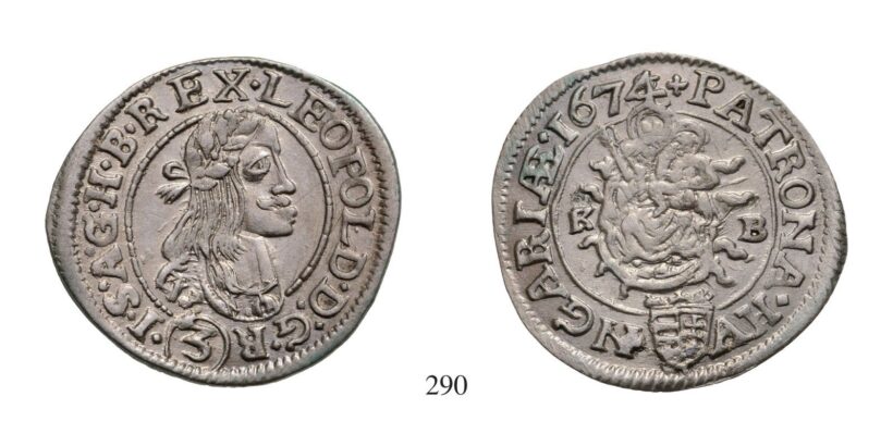 Lipót (1657-1705), 3 Krajcár, Ag, 1674, Körmöcbánya