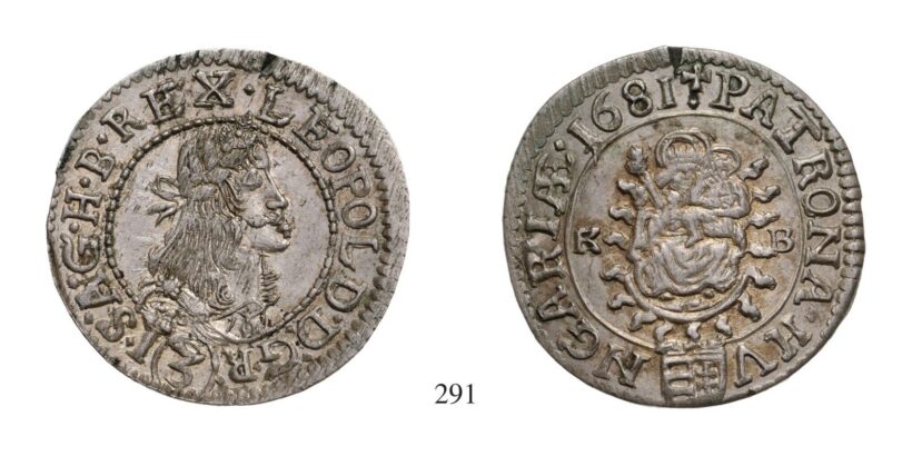 Lipót (1657-1705), 3 Krajcár, Ag, 1681, Körmöcbánya