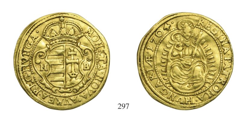 II. Rákóczi Ferenc (1703-1711), Aranyforint, Au, 1704, Nagybánya