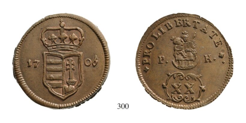 II. Rákóczi Ferenc (1703-1711), XX Poltura, Cu, 1706,