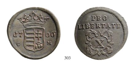 II. Rákóczi Ferenc (1703-1711), X Poltura, Cu, 1706, Kassa