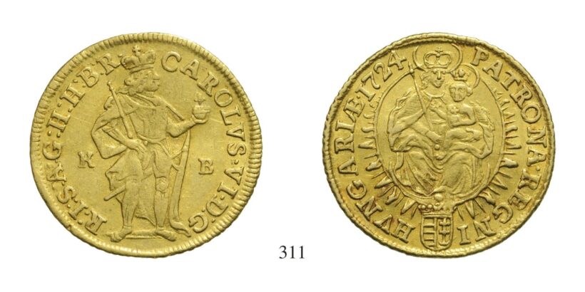 III. Károly (1711-1740), Dukát, Au, 1724, Körmöcbánya