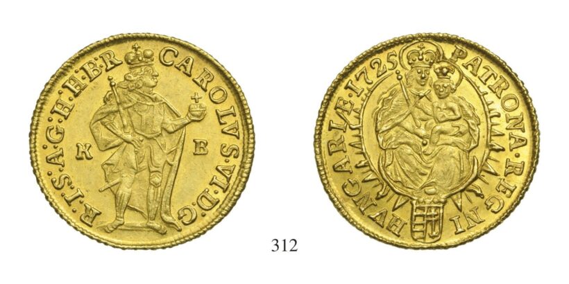 III. Károly (1711-1740), Dukát, Au, 1725, Körmöcbánya