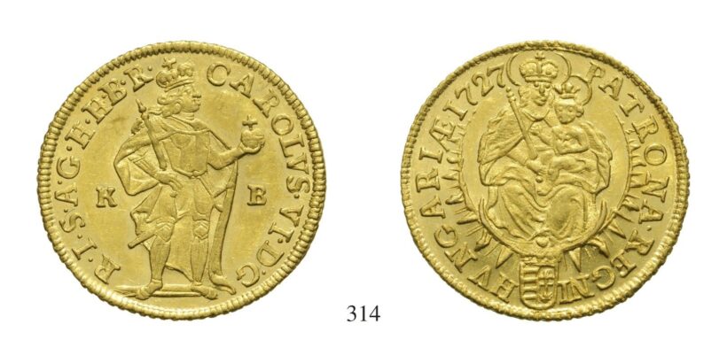 III. Károly (1711-1740), Dukát, Au, 1727, Körmöcbánya