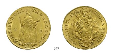 Mária Terézia (1740-1780), 2 Dukát, Au, 1765, Körmöcbánya