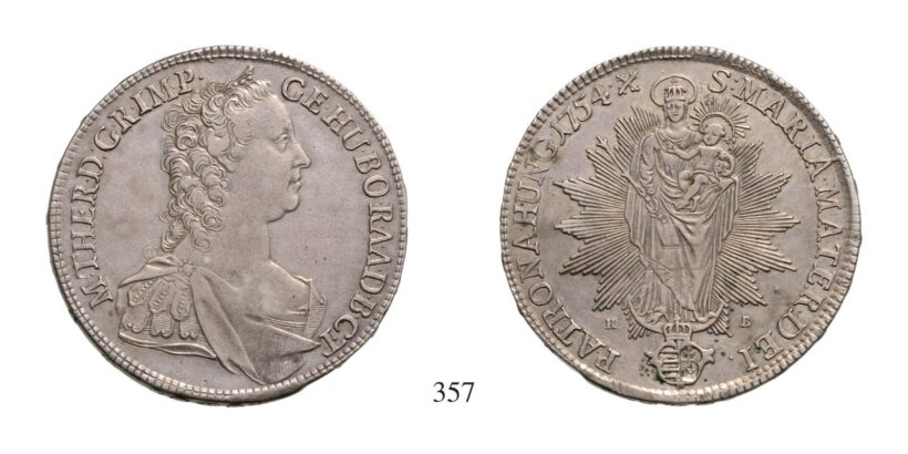 Mária Terézia (1740-1780), Tallér, Ag, 1754, Körmöcbánya