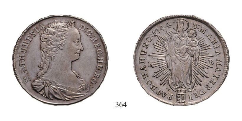 Mária Terézia (1740-1780), 1/2 Tallér, Ag, 1744, Körmöcbánya