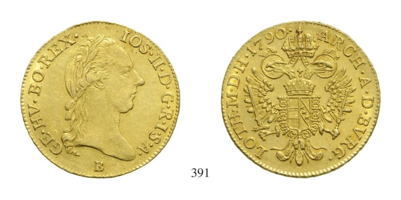 II. József (1780-1790), Dukát, Au, 1790, Körmöcbánya