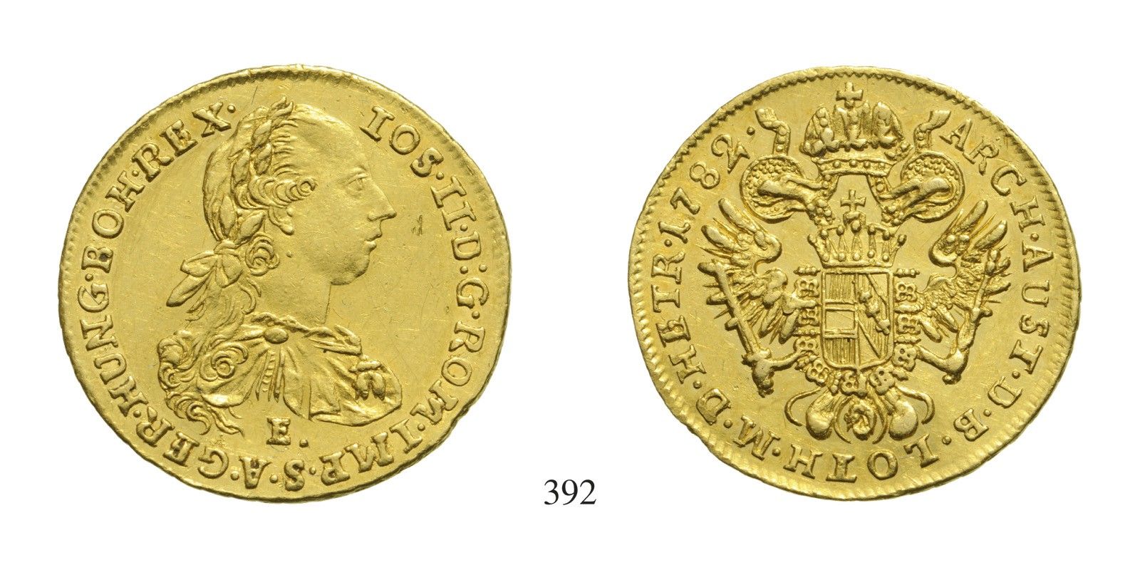 II. József (1780-1790), Dukát, Au, 1782, Gyulafehérvár