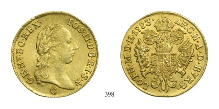 II. József (1780-1790), Dukát, Au, 1783, Nagybánya