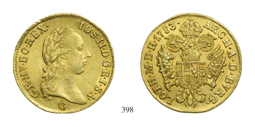II. József (1780-1790), Dukát, Au, 1783, Nagybánya