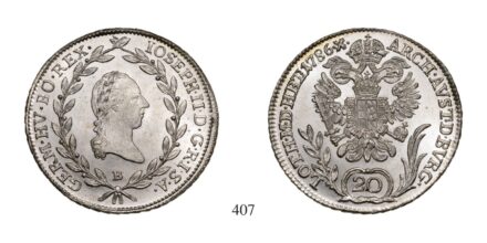 II. József (1780-1790), 20 Krajcár, Ag, 1786, Körmöcbánya