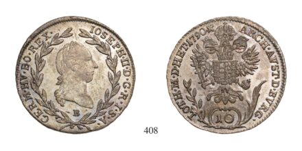 II. József (1780-1790), 10 Krajcár, Ag, 1790, Körmöcbánya