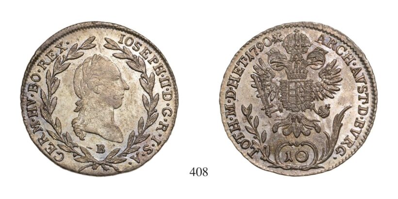 II. József (1780-1790), 10 Krajcár, Ag, 1790, Körmöcbánya