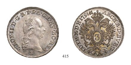 II. Lipót (1790-1792), 3 Krajcár, Ag, 1791, Körmöcbánya